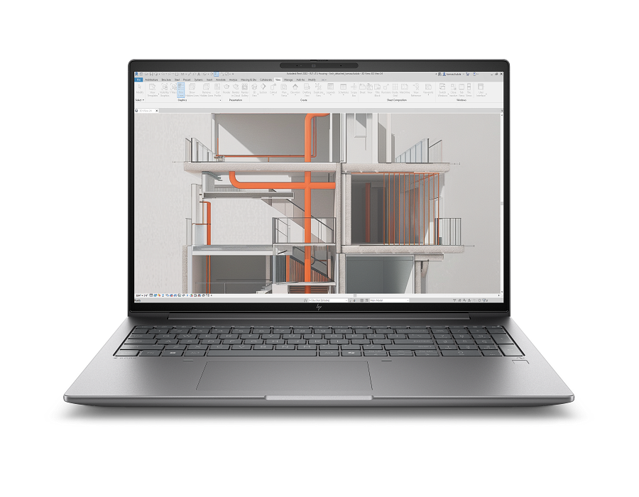 Hp zbook fury g1i 16 profesionalni prenosnik sprednji desni pogled