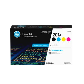 HP 201A 4-pack Black/Cyan/Magenta/Yellow Original LaserJet Toner Cartridges, CF400AQ1