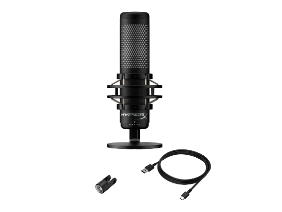 HyperX QuadCast S - USB Microphone - RGB Lighting - Black-Grey