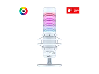 HyperX QuadCast S - USB Microphone - RGB Lighting - White