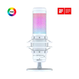 HyperX QuadCast S - USB Microphone - RGB Lighting - White