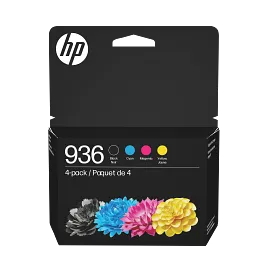 HP 936 Cyan/Magenta/Yellow/Black Original Ink Cartridge 4-pack, 6C3Z5LN