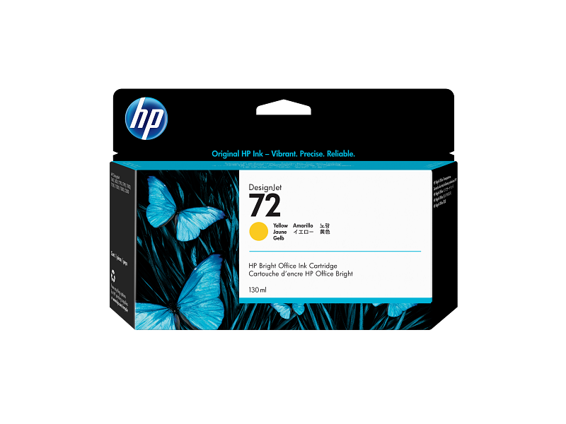 HP 72 130-ml Yellow DesignJet Ink Cartridge