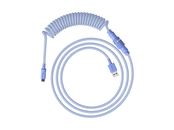 Photos - Cable (video, audio, USB) HyperX USB-C Coiled Cable Light Purple 6J682AA