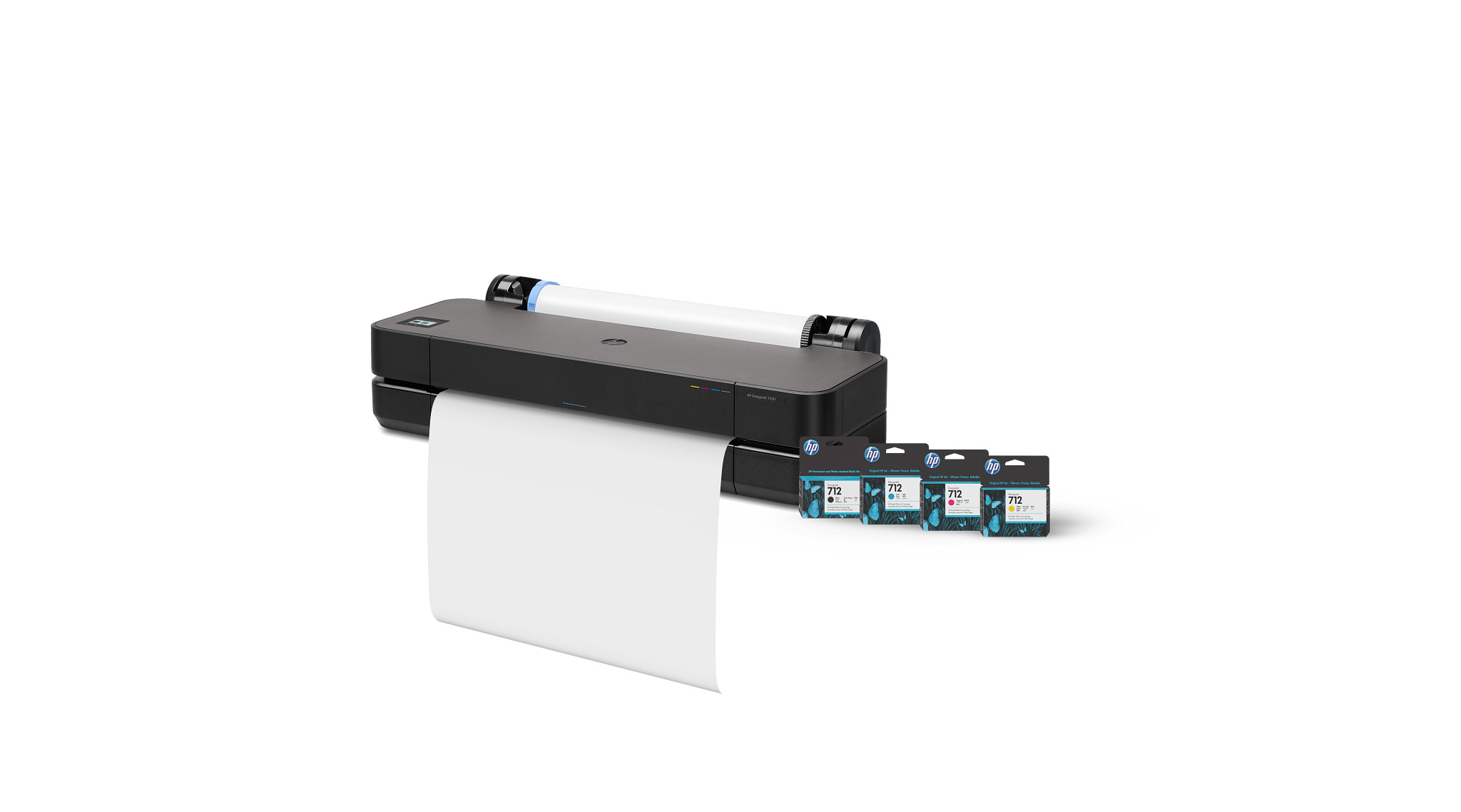 HP DesignJet T210 24-in Printer and Ink Bundle