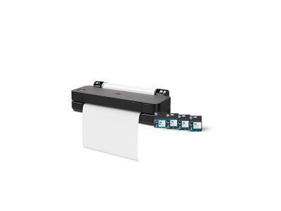 HP DesignJet T210 24-in Printer and Ink Bundle