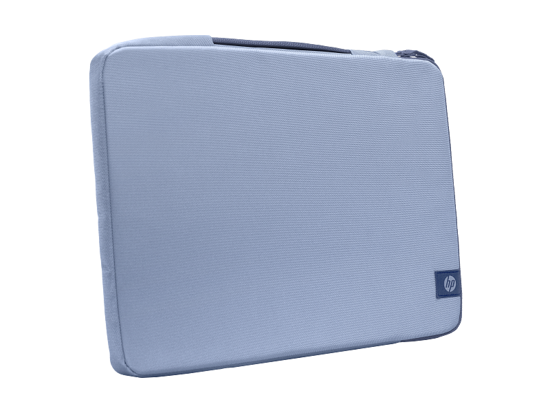 HP Protective 15 to 16-inch Notebook Sleeve in ice blue, left-facing view