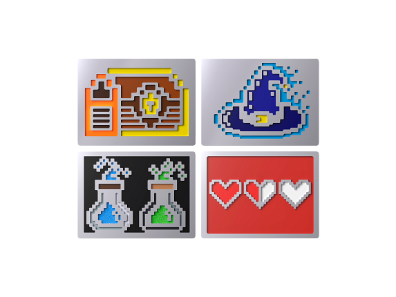 HyperX Badge Pack - 8 Bit Magnetic Badges