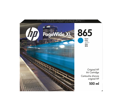 HP 865 500-ml Cyan PageWide XL Ink Cartridge
