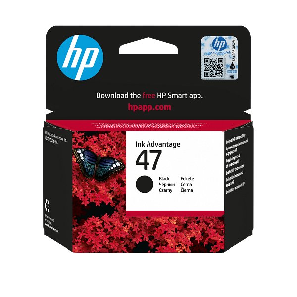HP 47 Black Original Ink Advantage Cartridge 6ZD21AE 6ZD21-80010
