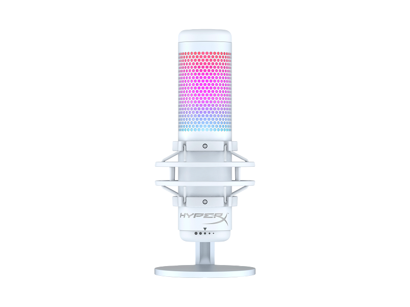 HyperX QuadCast S スタンドRGBライティング ホワイト QuadCast S – USBコンデンサーゲーミングマイク | HyperX