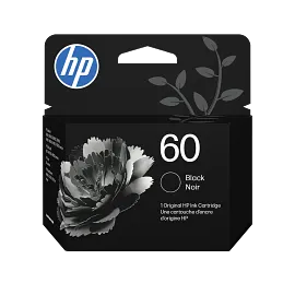 HP 60 Black Original Ink Cartridge, CC640WN#140