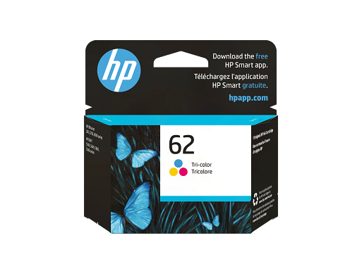 HP 62 Tri-color Original Ink Cartridge, C2P06AN#140