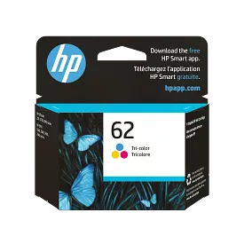 HP 62 Tri-color Original Ink Cartridge, C2P06AN#140