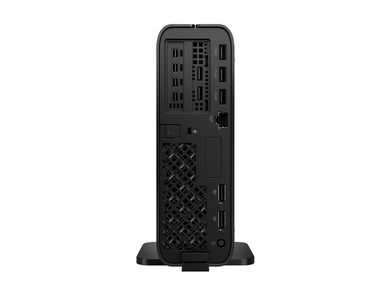 HP Z2 Mini G9 Workstation Desktop PC Vertical With Stand Rear