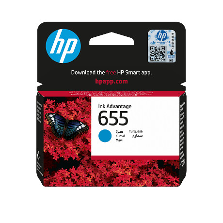 HP 655 CZ110AE ciánkék tintapatron eredeti CZ110AE DJ Ink Adv. 3525 4615 4625 5525 65xx 5 (600 old.)