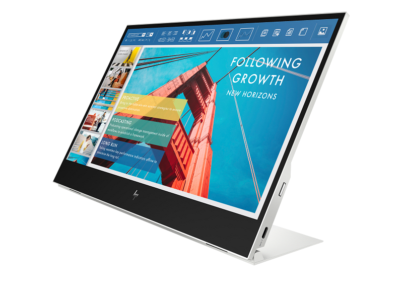 HP E14 G4 Portable Display Premium, 14 inches, Natural Silver, FHD Catalog, Left facing