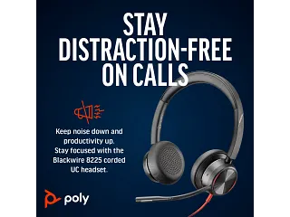 Plantronics Blackwire8225 ヘッドセット USB-C＆A Amazon.com: Poly Blackwire 8225 Microsoft Teams Certified