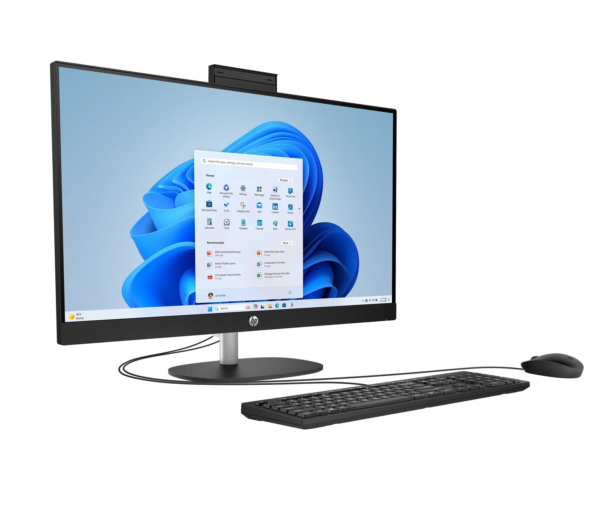 HP 23.8 inch All-in-One Desktop PC, FHD Display, 13th Generation