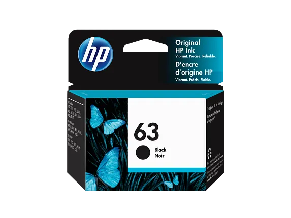 Ink Supplies, HP 63 Black Original Ink Cartridge, F6U62AN#140