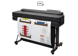 HP DesignJet T650 Large Format 24" Plotter Printer – High-Speed, CAD & Poster Printer with Auto Sheet Feeder, Media Bin & Stand and 2 year warranty