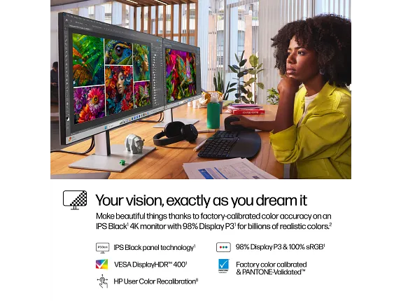 HP Series 7 Pro 27 inch 4K Thunderbolt 4 Monitor - 727pk, цвет: 4k Uhd (3840 X 2160) — фото 7