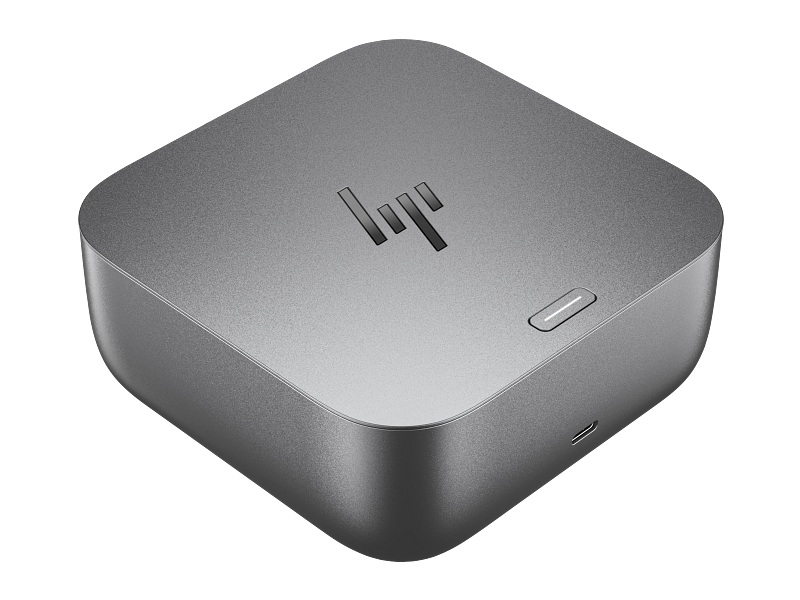 HP-Thunderbolt-4-100W-G6-Dock-MeteorSilver-Catalog-VisID-GrayBG-UpperFrontRight