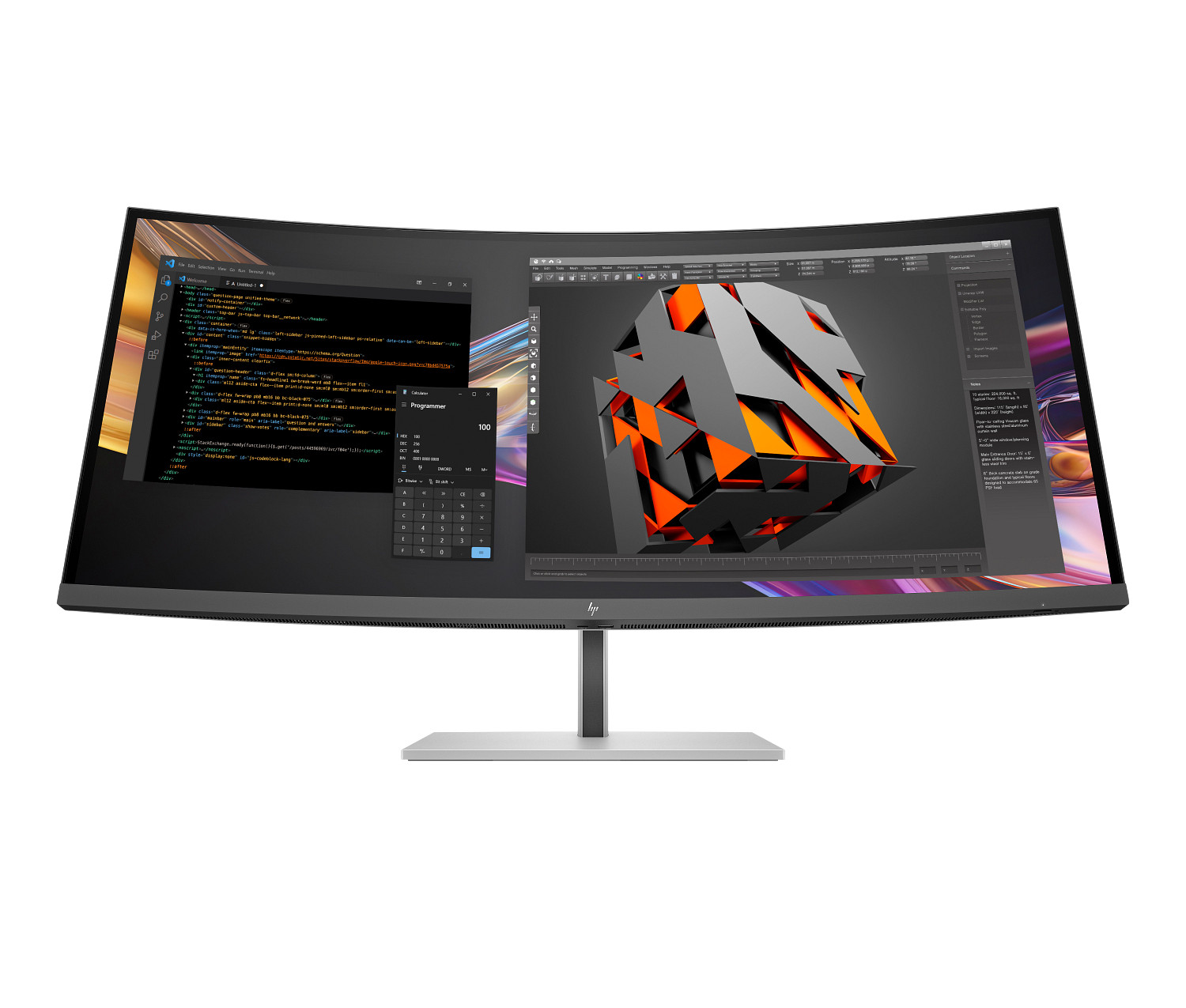 HP Series 7 Pro 37.5 inch WQHD+ Thunderbolt 4 Monitor laptop