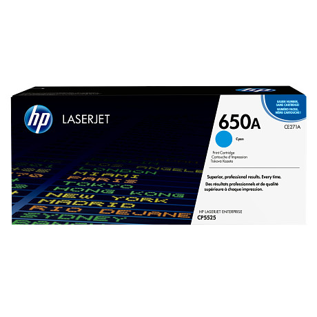 HP 650A CE271A ciánkék toner / festékkazetta Color LaserJet CP5525 M750 nyomtatóhoz (15000 old.)