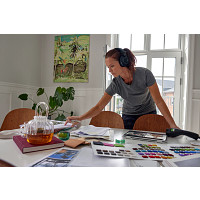 HP 8G7T8AA Poly Voyager Surround 85 UC USB-C headset Microsoft Teams-tanúsítvánnyal + USB-C–USB-A-adapter + töltőállvány
