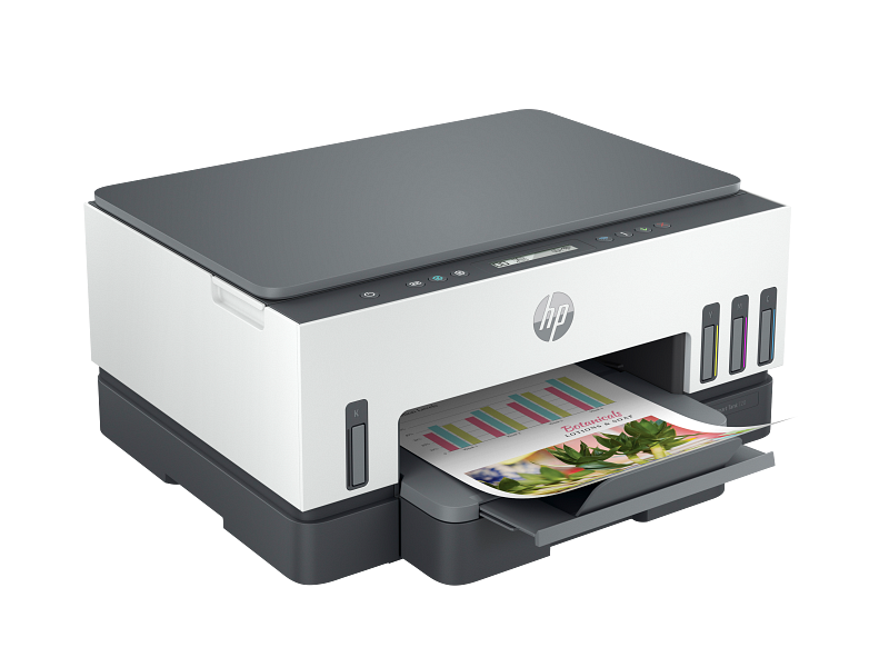 HP Smart Tank 720 Light Basalt, вид справа, с выходом