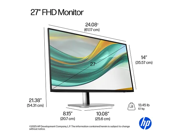 HP Series 5 Pro 27 inch FHD Monitor - 527pf, цвет: Fhd (1920 X 1080) — фото 5