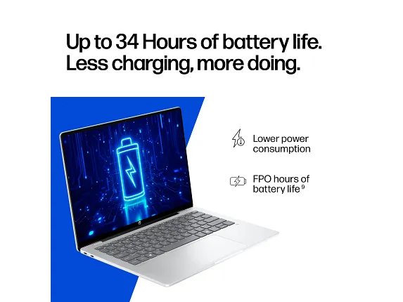 HP OmniBook 5 16 inch Laptop Next Gen AI PC 16-bf0000, цвет: Snapdragon X Plus, 32 Gb, 512 Gb — фото 4