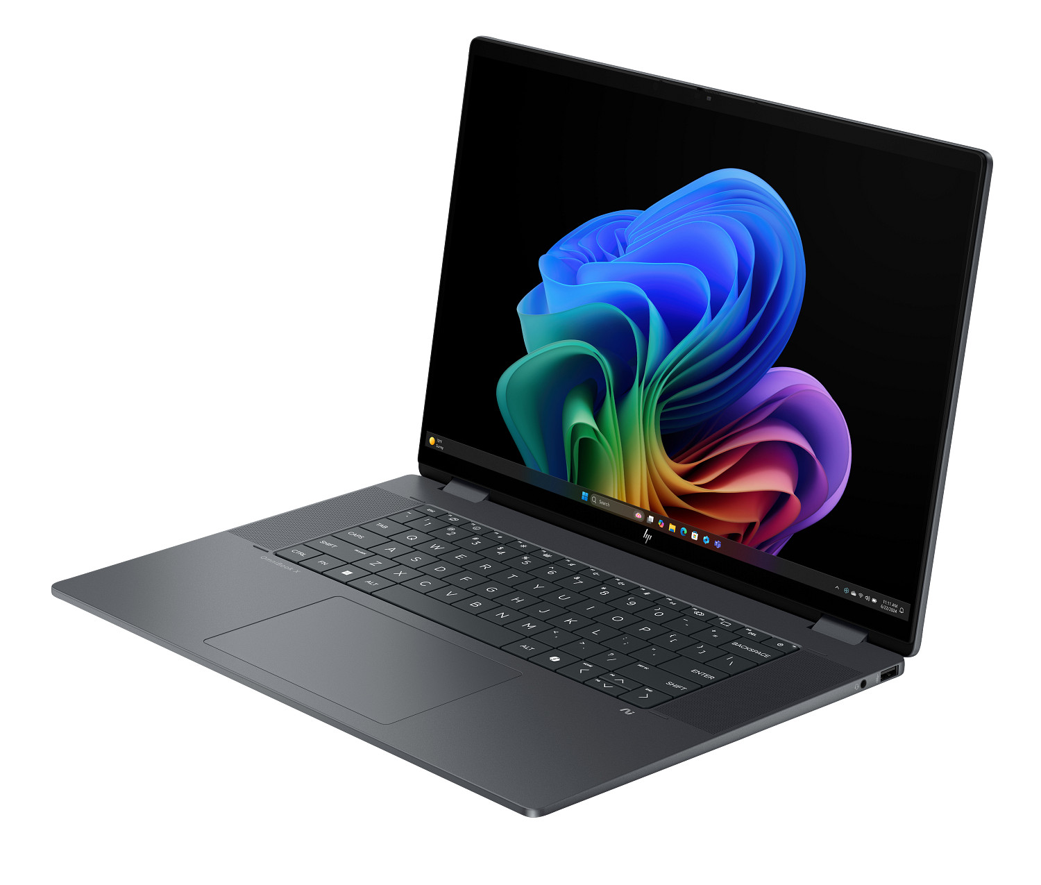 HP OmniBook X Flip 2-in-1 Laptop Next Gen AI 16-as0047nr 16", Touch screen, Windows 11 Home, Intel® Core™ Ultra 7, 16GB RAM, 512GB SSD, 3K, Eclipse gray