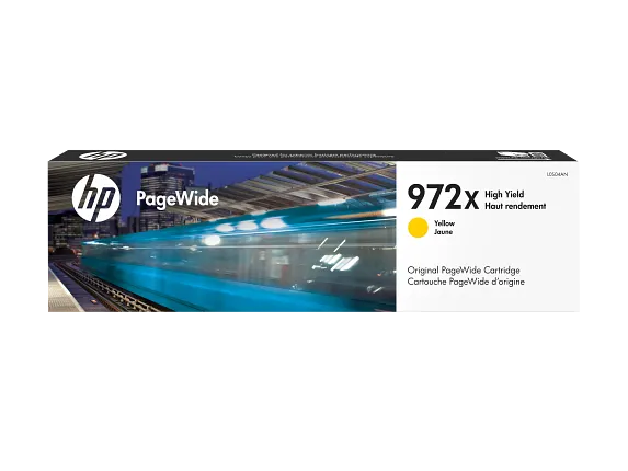HP PageWide Supplies, HP 972X High Yield Yellow Original PageWide Cartridge, L0S04AN