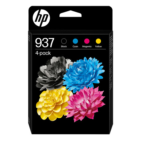 HP 937 6C400NE fekete ciánkék bíbor sárga tintapatron eredeti kombinált csomag OfficeJet Pro 9110 9120 9130 9720 9730  (1450/3x800 old.)