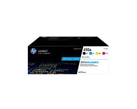 HP 410A 4-pack Black/Cyan/Magenta/Yellow Original LaserJet Toner Cartridges, CF410AQ