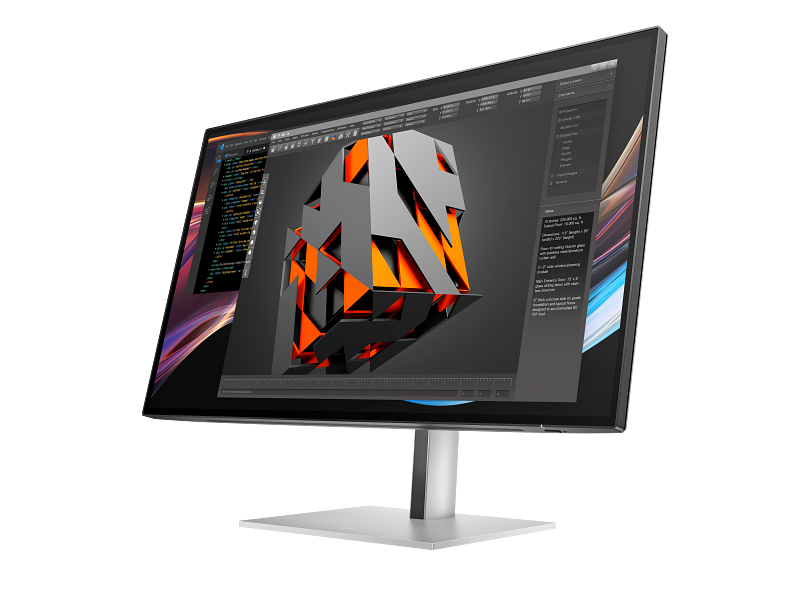 HP Series 7 Pro 27 4K Thunderbolt 4 Monitor - 727pk PikeSilver CoreSet FrontLeft WhiteBg