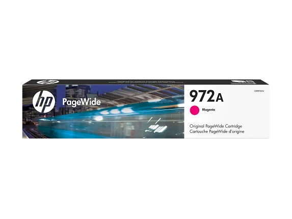 HP PageWide Supplies, HP 972A Magenta Original PageWide Cartridge, L0R89AN