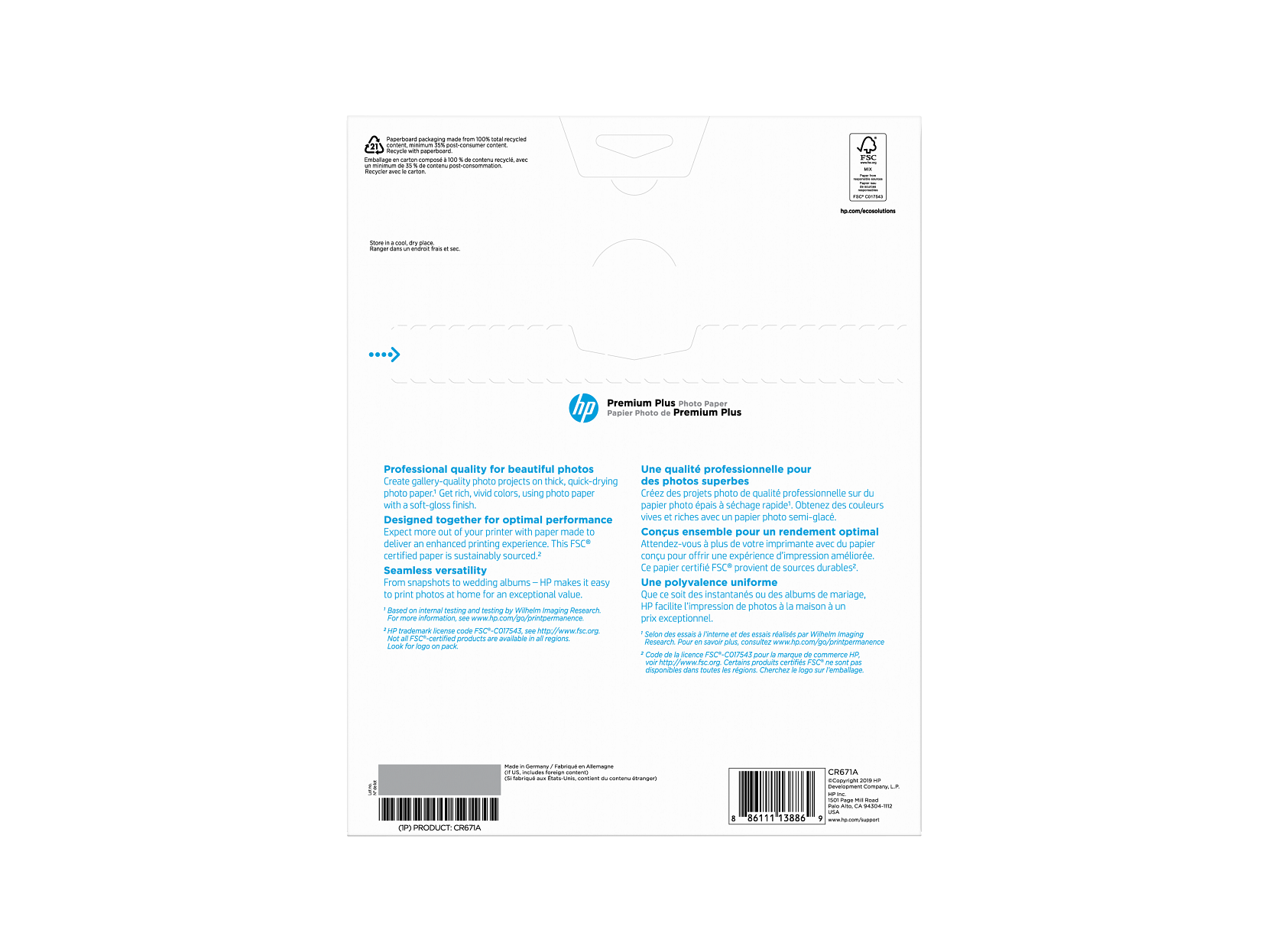 HP Premium Plus Soft-gloss Photo Paper-25 Sheets | Letter | 8.5 x 11 in | CR671A - Picture 3 of 5