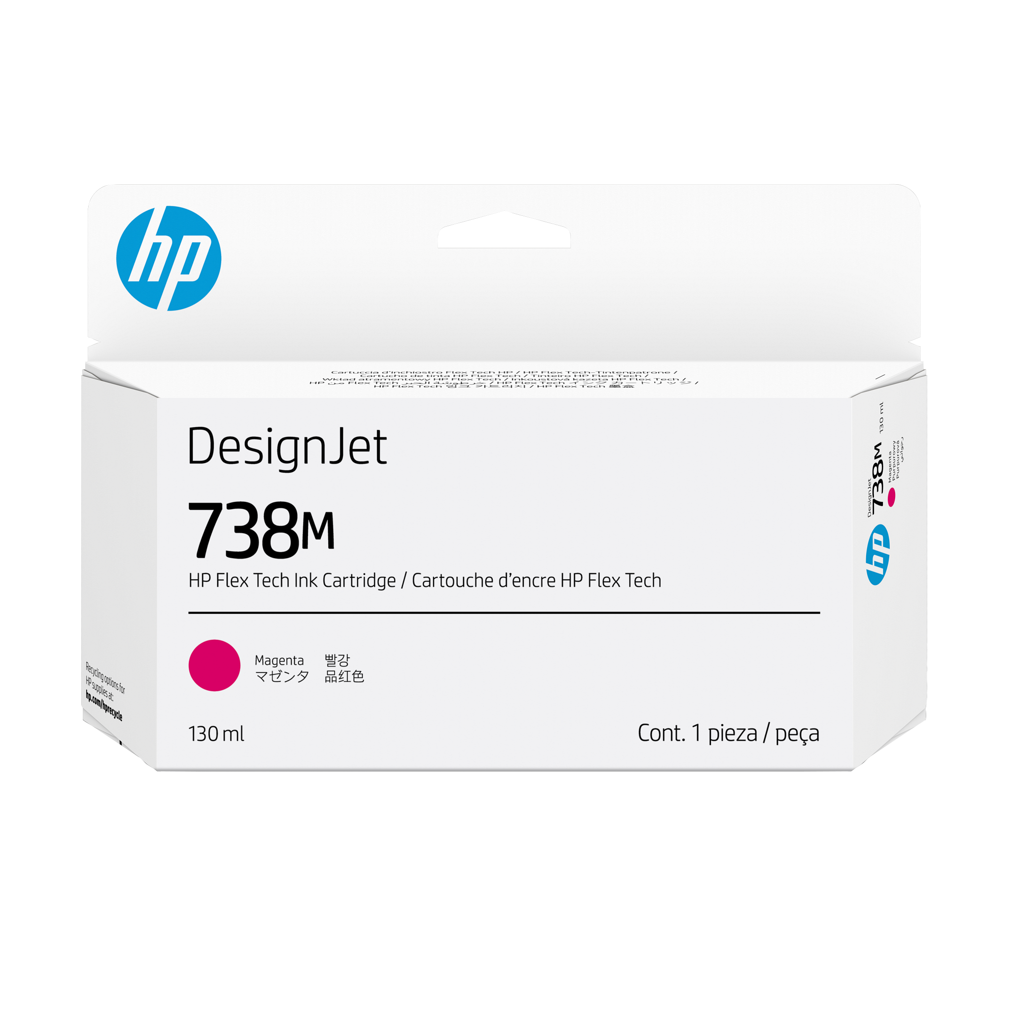 HP 738M 130-ml Magenta DesignJet Ink Cartridge A24VNA WW