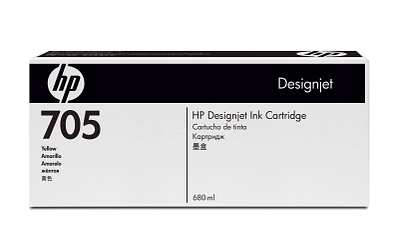 HP 705 680-ml Yellow DesignJet Ink Cartridge
