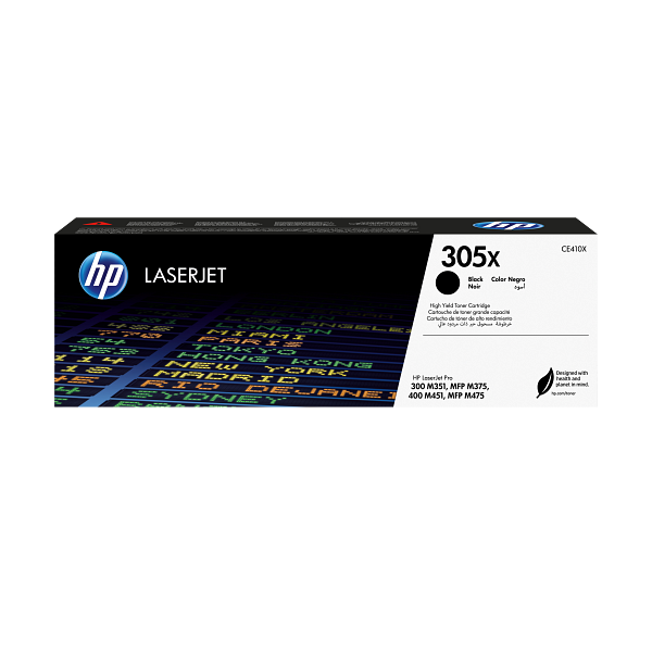 HP 305X Black High Yield Toner Cartridge CE410X CE410-00904c EMEA