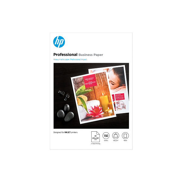 HP Professional Business Paper, Inkjet, Matte, 180gsm, FSC, A4, 150 shts, 7MV79A 7MV79-00001