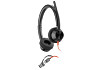HP 8X221AA Poly Blackwire 3325 sztereó USB-C headset + 3,5 mm-es csatlakozó + USB-C–USB-A-adapter