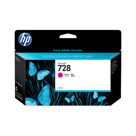 HP 728 F9J66A 130 ml-es bíbor DesignJet T730 T830 tintapatron
