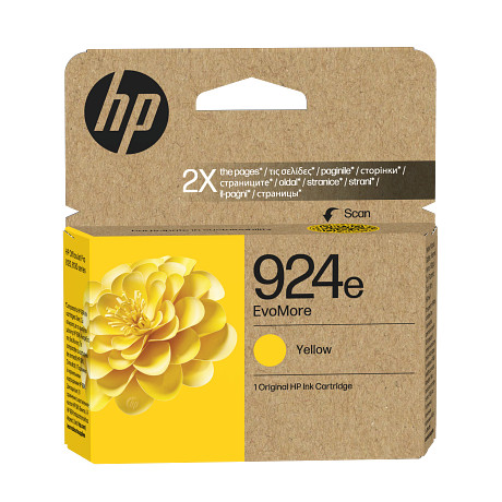 HP 4K0U9NE 924e EvoMore sárga eredeti tintapatron OfficeJet 8120 8122 8125 8130 8132 8135 (800 old.)
