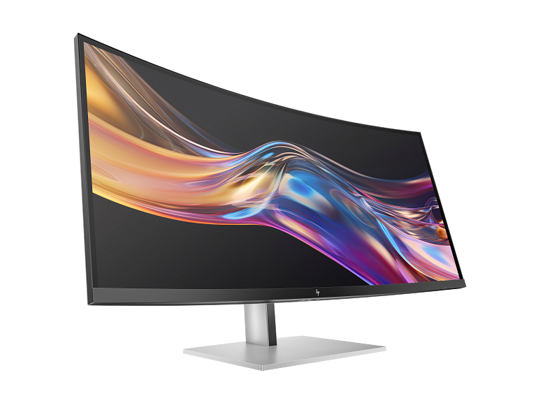 HP Series 7 Pro 37.5 WQHD Thunderbolt 4 Monitor - 738pu PikeSilver CoreSet FrontRight WhiteBg
