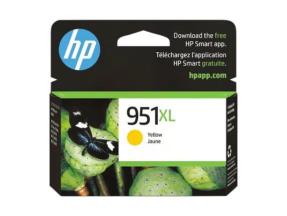 Ink Supplies, HP 951XL High Yield Yellow Original Ink Cartridge, CN048AN#140