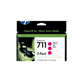 HP 711 3-pack 29-ml Magenta Designjet Ink Cartridge,CZ135A